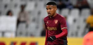 Jayden Adams who is linked with Mamelodi in action for Stellenbosch FC