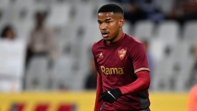 Jayden Adams who is linked with Mamelodi in action for Stellenbosch FC