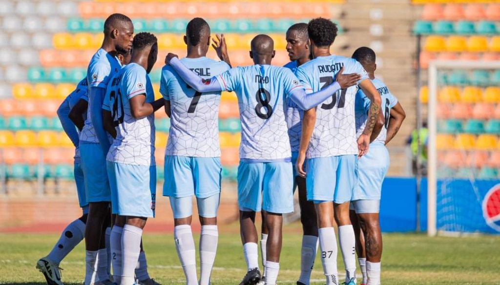 Jwaneng Galaxy players before a match. Pictu Jwaneng Galaxy players before a match. Picture by Jwaneng Galaxy players before a match