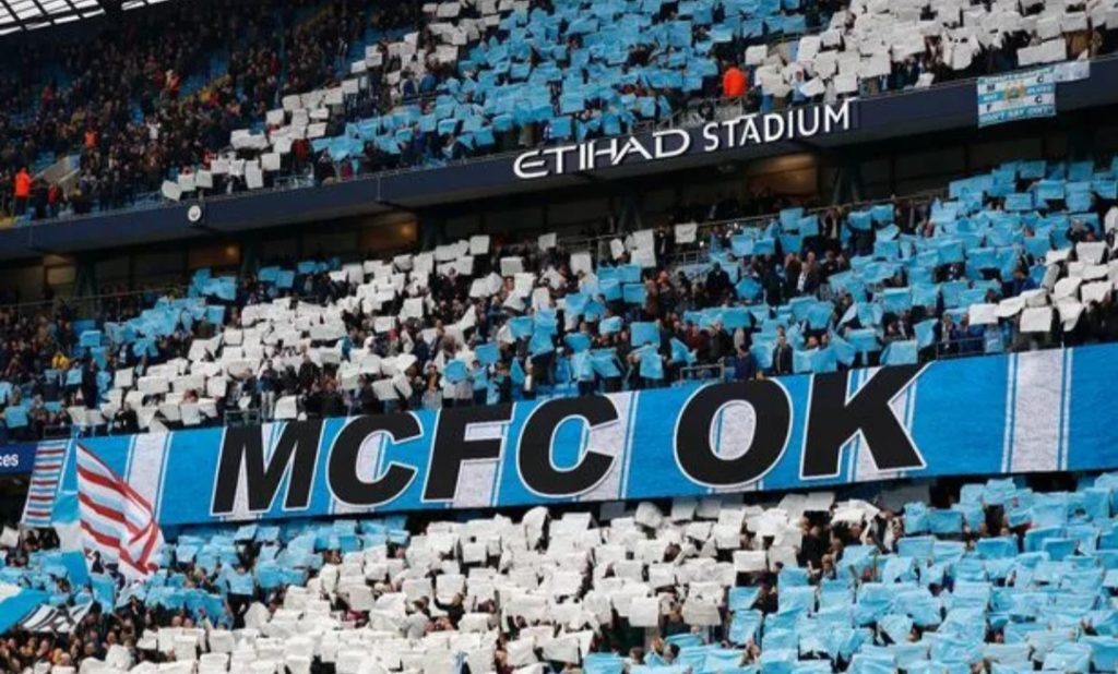 Manchester City supporters at Etihad Stadium