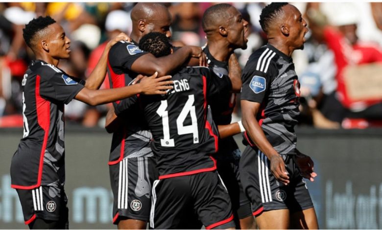 Orlando Pirates players celebrate a victory in the DStv Premiership