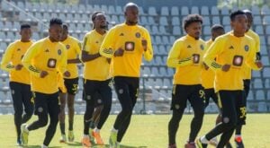 Orlando Pirates during a training session at the Rand Stadium