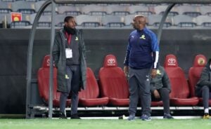 Pitso Mosimane and Rulani Mokwena during a game