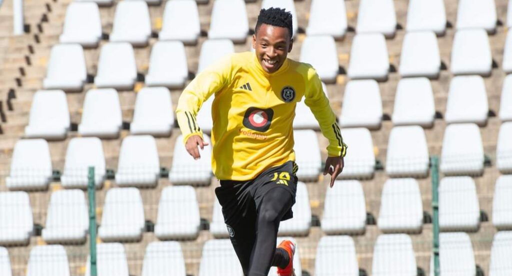 Relebohile Mofokeng during Pirates training