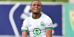 Riaan Hanamub in action for AmaZulu FC