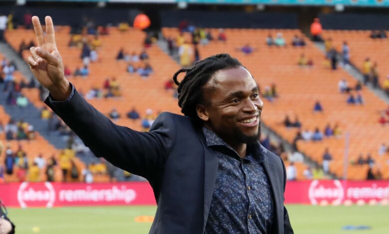 Siphiwe Tshabalala at the stadium