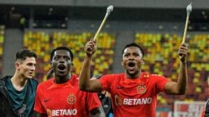 FCSB's Siyabonga Ngezana in jubilation mood