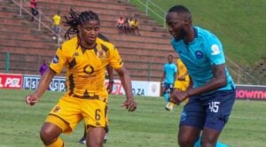Richards Bay FC attacker Somila Ntsundwana in action against Kaizer Chiefs
