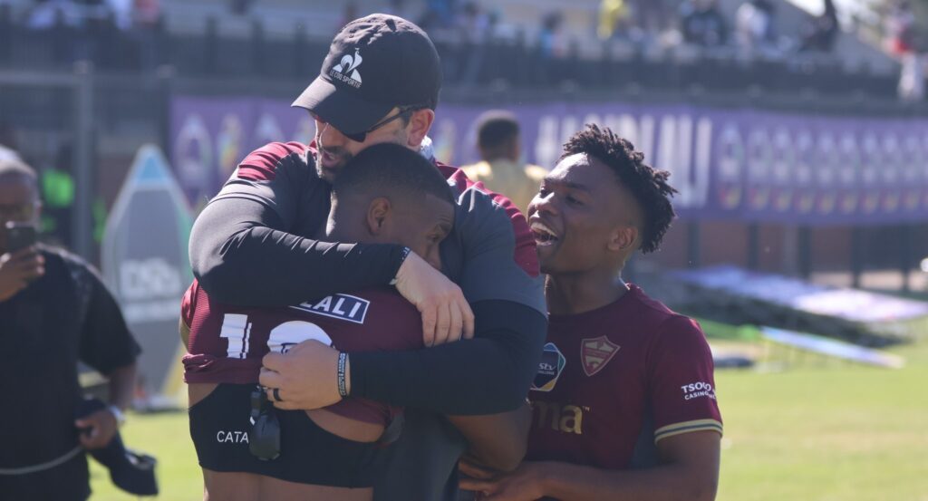 Stellenbosch FC reserve side celebrating the title