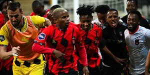 TS Galaxy attacker Lehlohonolo Mojela in action