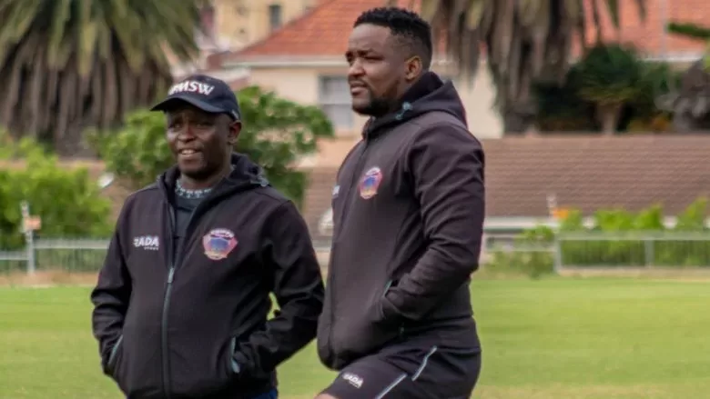 Chippa United co-coaches Thabo September and Kwanele Kopo.