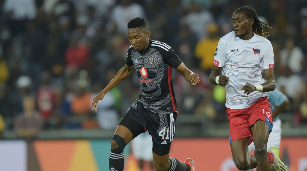 Thalente Mbatha in action for Orlando Pirates against Chippa United