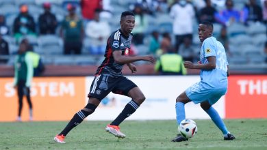 Thalente Mbatha in action for Orlando Pirates in the DStv Premiership