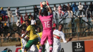 AmaTuks in action against Morgan Mammila's Baroka FC in the playoffs