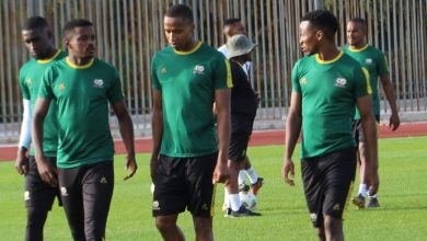 Bafana Bafana players including Teboho Mokoena and Themba Zwane