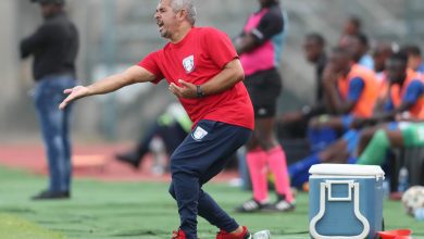 Clinton Larsen on the sidelines during Magesi game