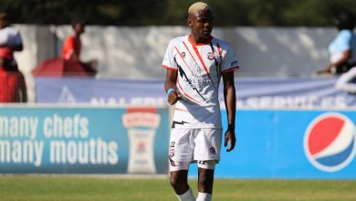 Daniel Msendami during Jwaneng Galaxy match in Botswana Premier League