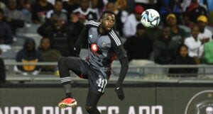 Fortune Makaringe in action for Orlando Pirates