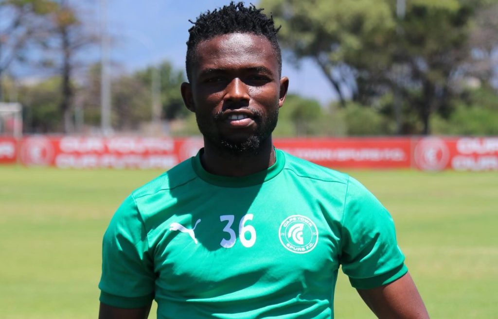 Gadiel Kamagi OF CAPE TOWN SPURS AT TRAINING