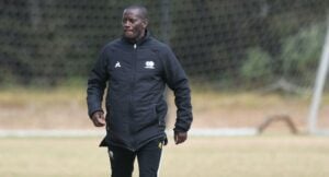 Helman Mkhalele during Bafana Bafana training