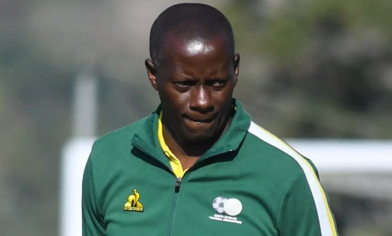 Helman Mkhalele during Bafana,Bafana training