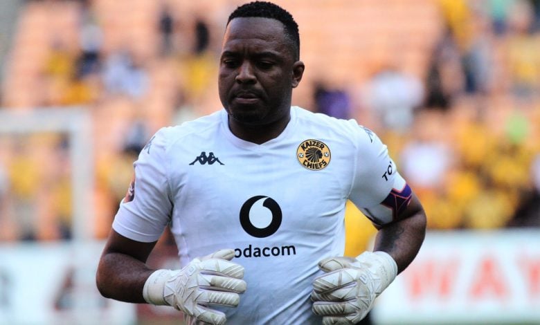 Itumeleng Khune of Kaizer Chiefs running during a game