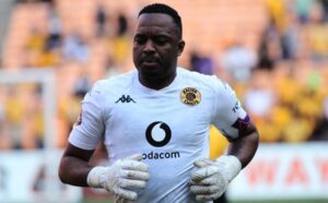 Itumeleng Khune of Kaizer Chiefs running during a game