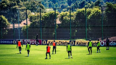 Kaizer Chiefs players during a training session at Naturena