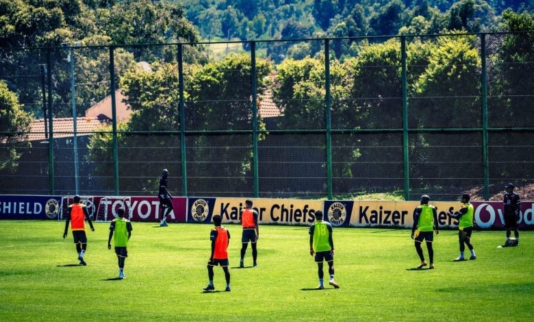 Kaizer Chiefs players during a training session at Naturena