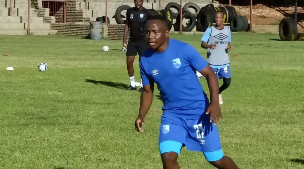 Keletso Makgalwa during a training session