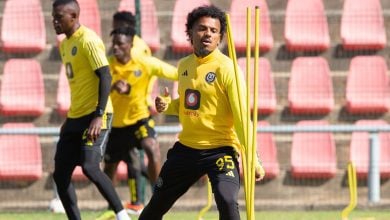 Kermit Erasmus during Orlando Pirates training session at Rand Stadium