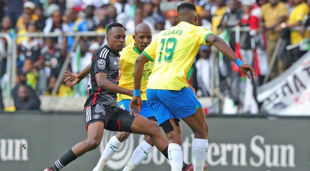 Mamelodi Sundowns in action against Orlando Pirates in Nedbank Cup final