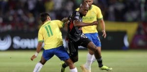 Marcelo Allende in action for Mamelodi Sundowns against Orlando Pirates