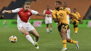 Michael Morton in action against Kaizer Chiefs