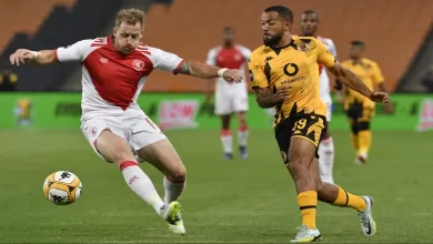 Michael Morton in action against Kaizer Chiefs