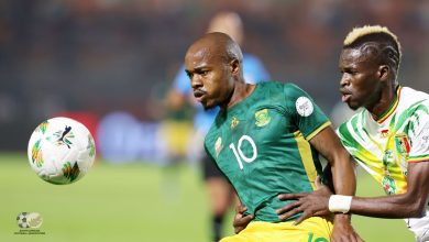 Percy Tau in action against Mali