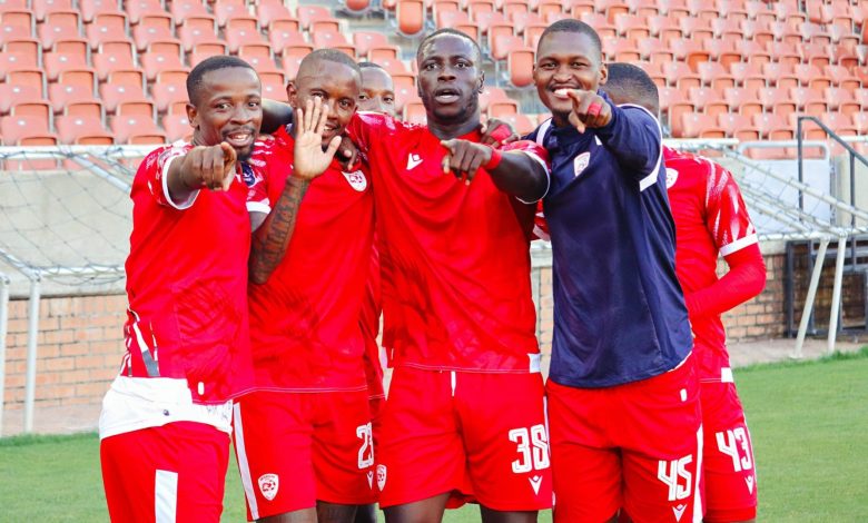 Sekhukhune United players in a game