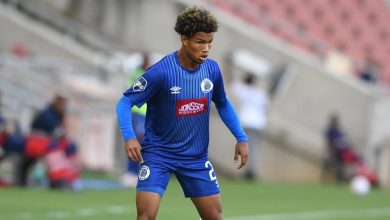 Shandre Campbell in action for SuperSport United