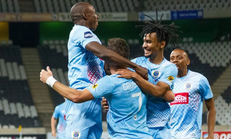 SuperSport United players in jubilation mood