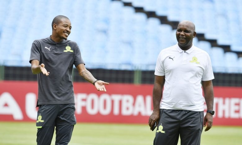 Thapelo Morena and Pitso Mosimane at Mamelodi Sundowns