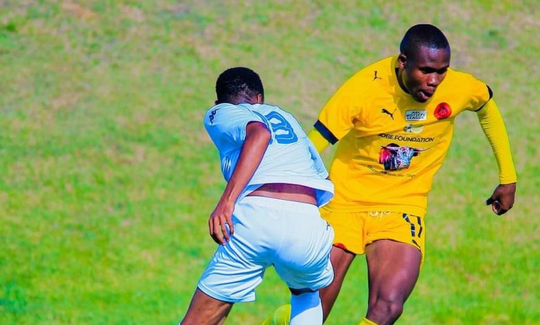 Vuyo Letlapa in action for Jomo Cosmos in the ABC Motsepe League league