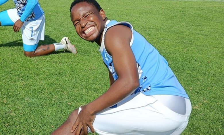 keletso makgalwa of Upington City FC at training