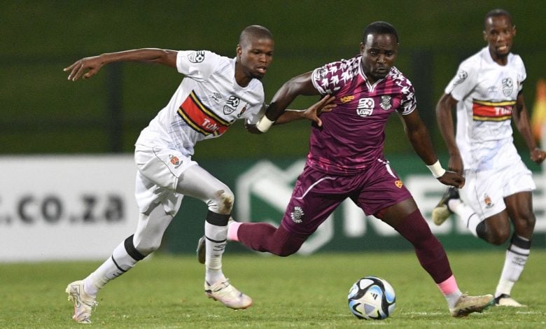 Gabadinho Mhango in action for Moroka Swallows