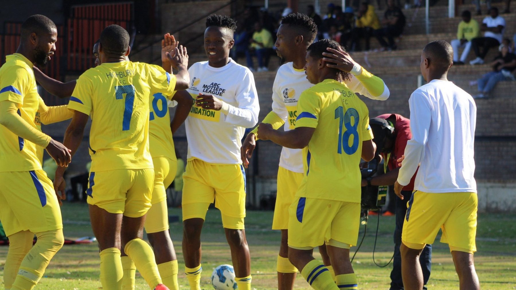 Highbury FC players during the SAFA's ABC Motsepe League National Playoffs 