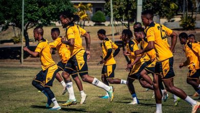 Kaizer Chiefs players during a training session