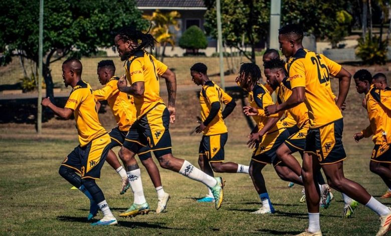 Kaizer Chiefs players during a training session