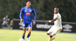 Kegan Johannes in action for SuperSport United