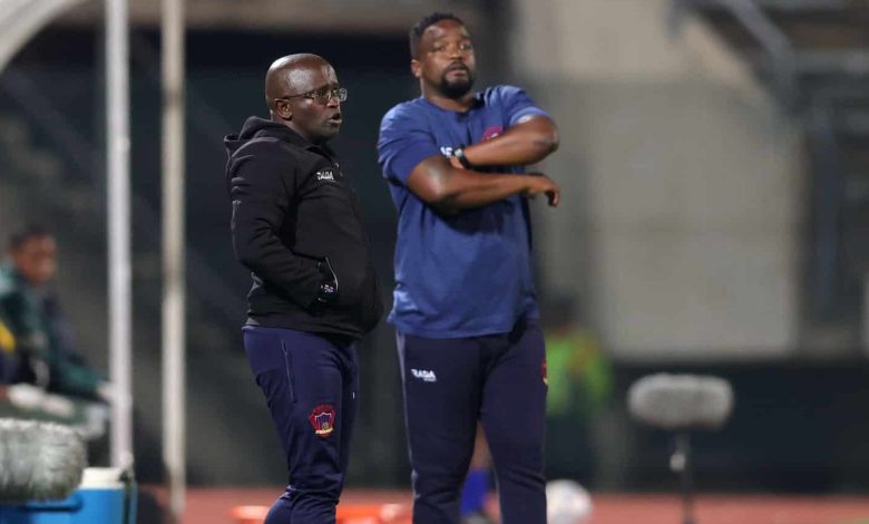 Kwanele Kopo and Thabo September of Chippa United during a game