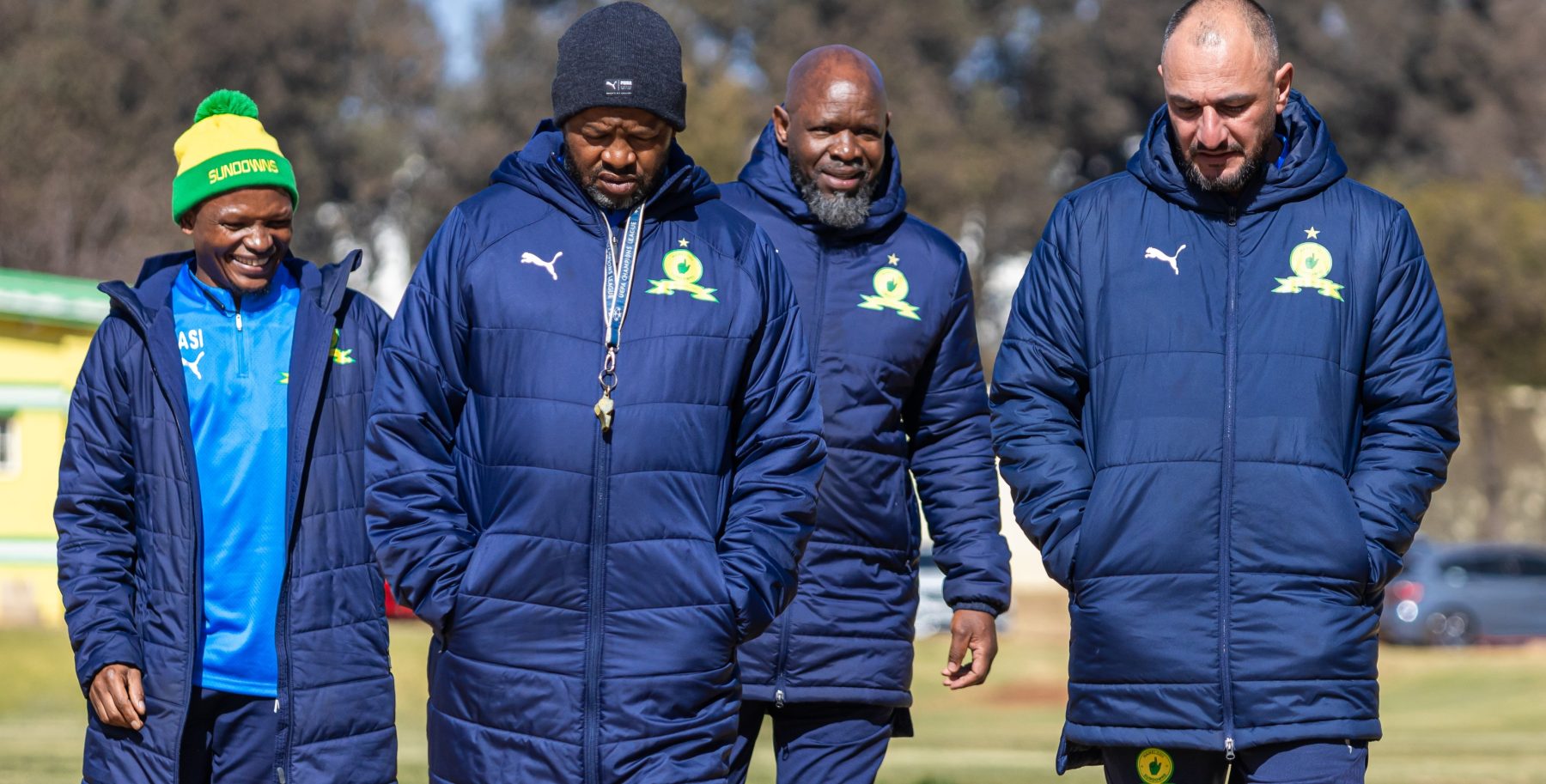 Manqoba Mngqithi at Mamelodi Sundowns training