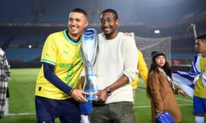 Michael Loftman with Rulani Mokwena at Mamelodi Sundowns